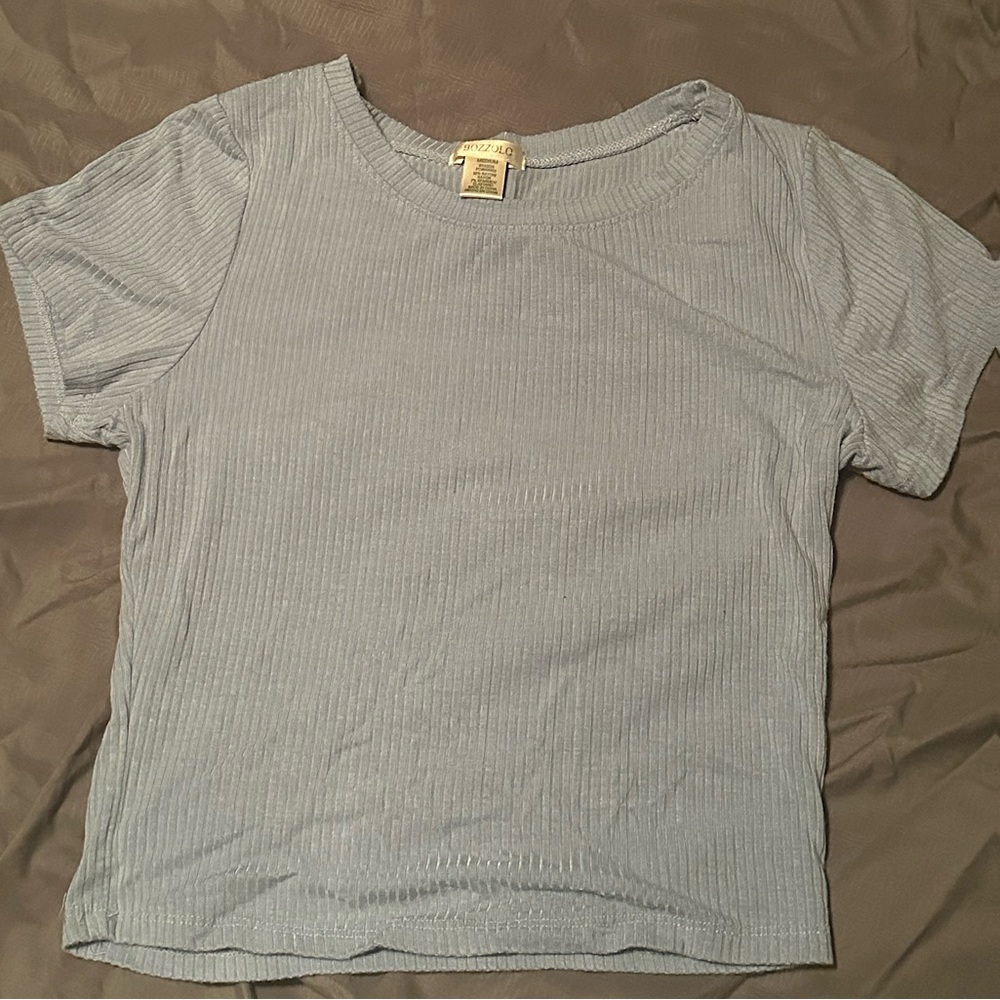 Bozzolo Light Blue Crop Top